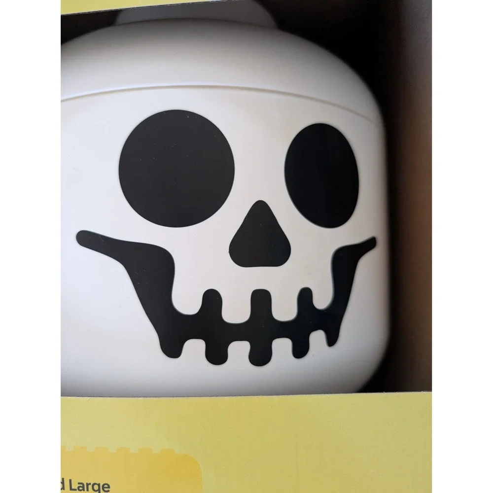 LEGO Storage Head Stackable Large Skeleton Halloween White Skull 4032 New